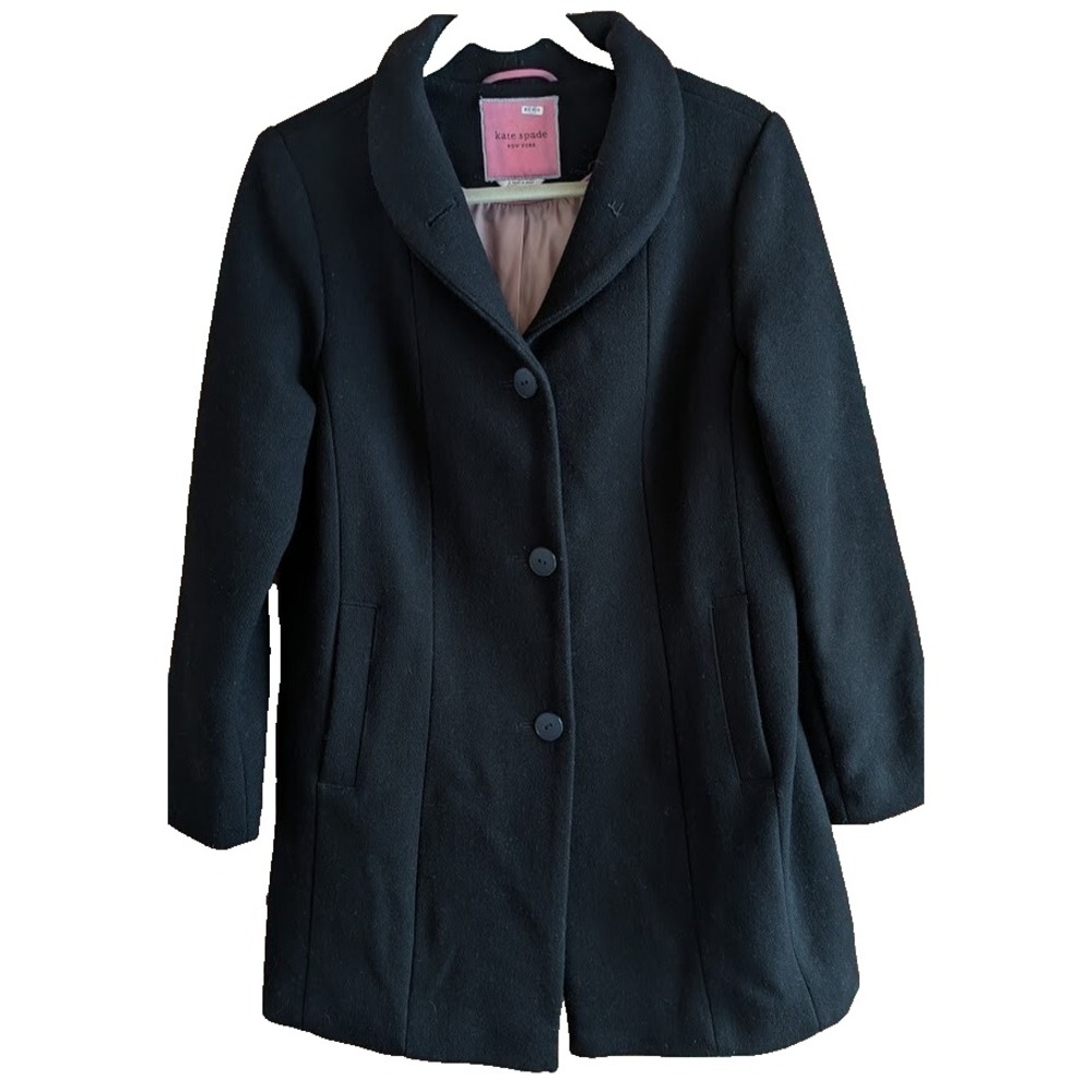 Kate Spade New York Single Breasted Pea Coat Women S Wool Blend Classic Capsule
